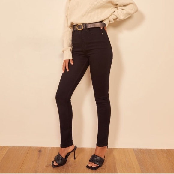 Reformation Denim - Reformation Ultra High & Skinny Black Jeans